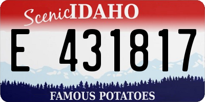 ID license plate E431817