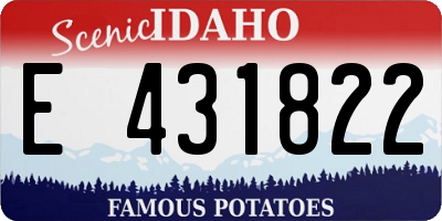 ID license plate E431822
