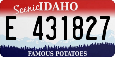 ID license plate E431827