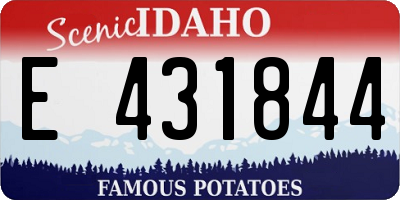 ID license plate E431844