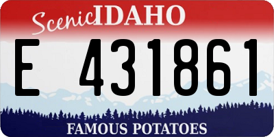 ID license plate E431861