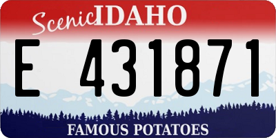 ID license plate E431871