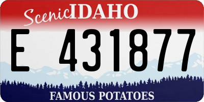 ID license plate E431877