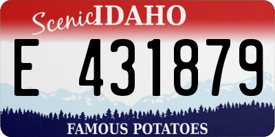 ID license plate E431879