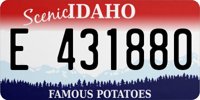 ID license plate E431880