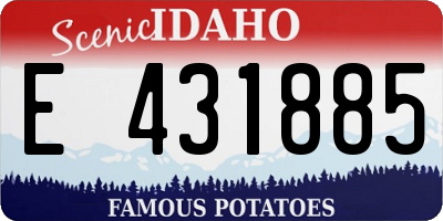 ID license plate E431885