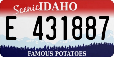 ID license plate E431887