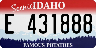 ID license plate E431888