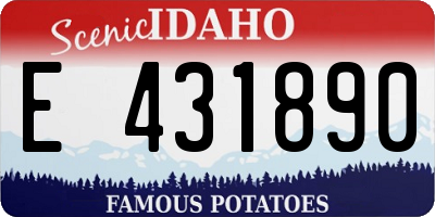 ID license plate E431890