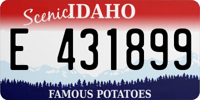 ID license plate E431899