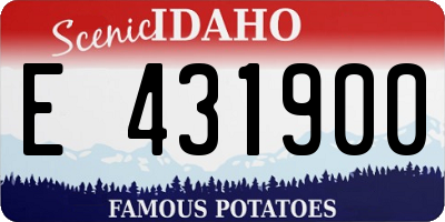 ID license plate E431900