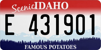 ID license plate E431901
