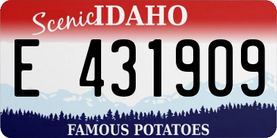 ID license plate E431909