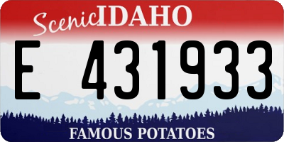 ID license plate E431933