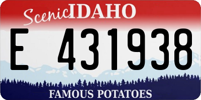 ID license plate E431938