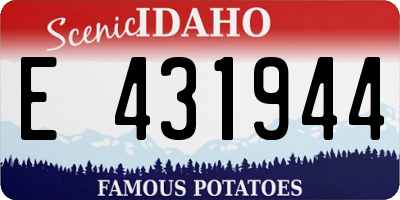ID license plate E431944