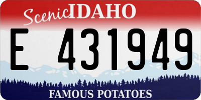 ID license plate E431949
