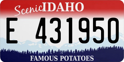 ID license plate E431950