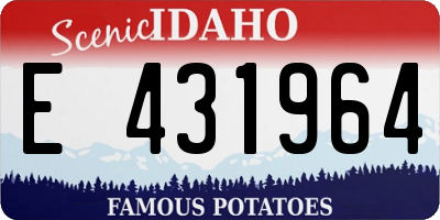 ID license plate E431964