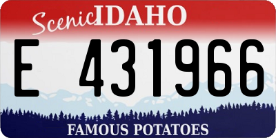 ID license plate E431966
