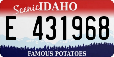 ID license plate E431968