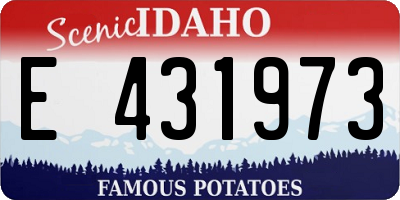 ID license plate E431973