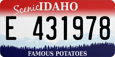 ID license plate E431978