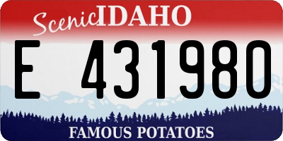 ID license plate E431980