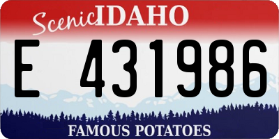 ID license plate E431986