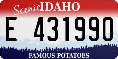 ID license plate E431990