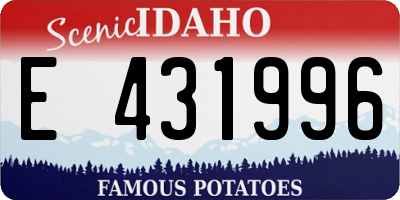 ID license plate E431996