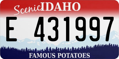 ID license plate E431997