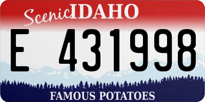 ID license plate E431998