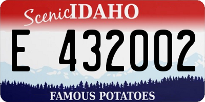 ID license plate E432002