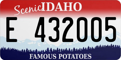 ID license plate E432005