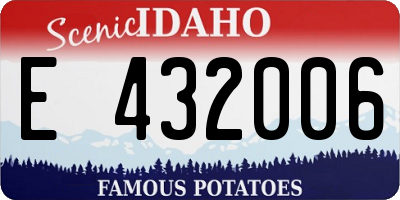 ID license plate E432006