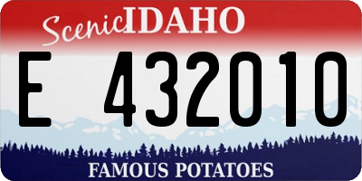 ID license plate E432010