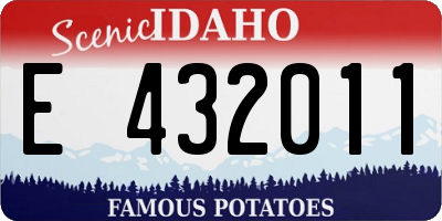 ID license plate E432011