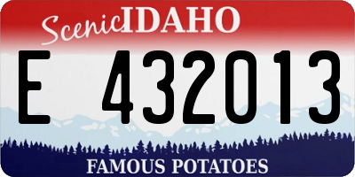 ID license plate E432013