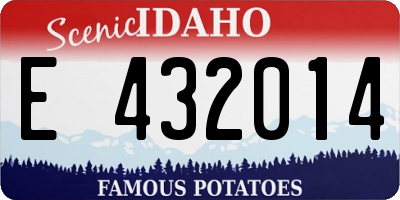 ID license plate E432014