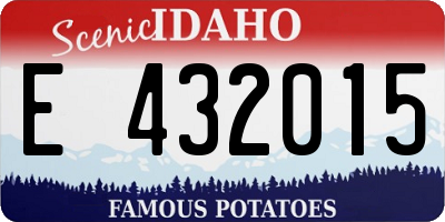 ID license plate E432015