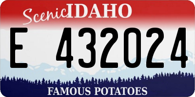 ID license plate E432024