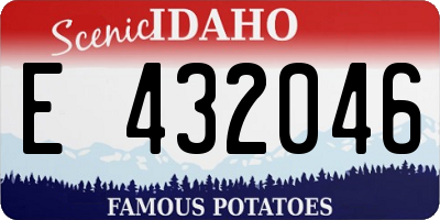ID license plate E432046