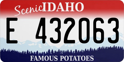 ID license plate E432063