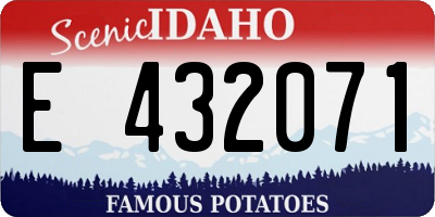 ID license plate E432071