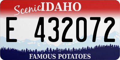 ID license plate E432072