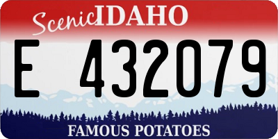 ID license plate E432079
