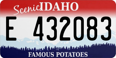 ID license plate E432083