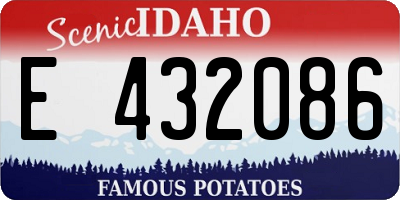ID license plate E432086