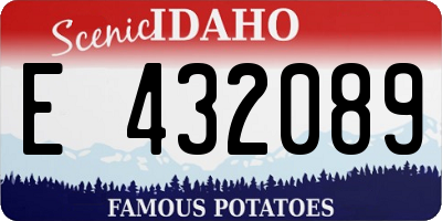 ID license plate E432089